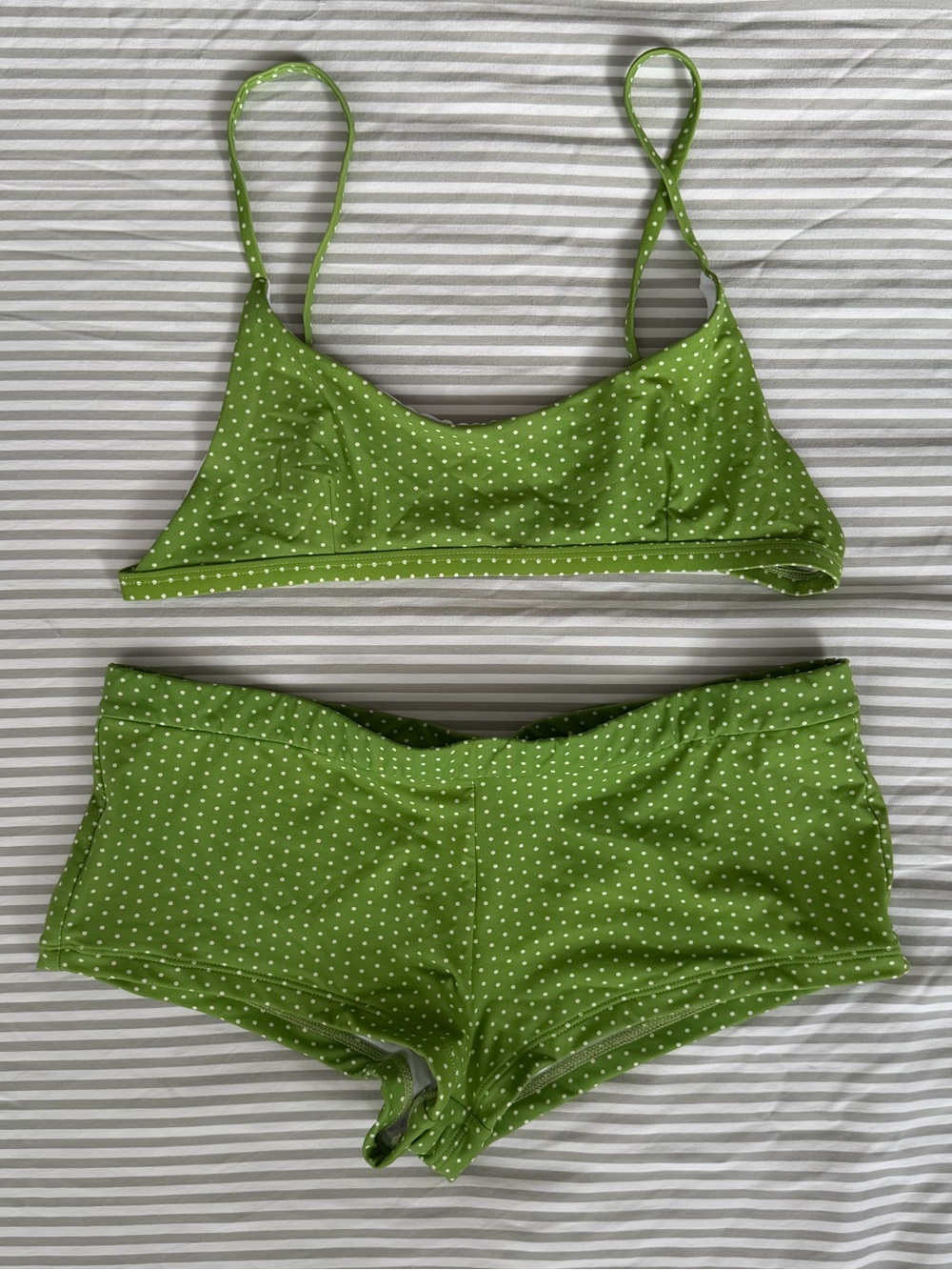 Bright swimwear sienna Boyshorts and bali top in green tea
